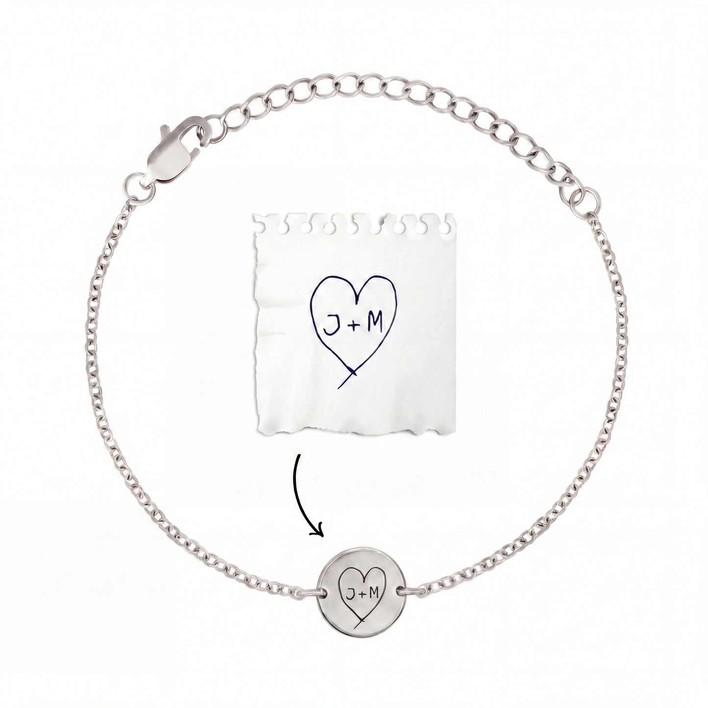 Bracelet personnalisé avec ton propre écriture/dessin