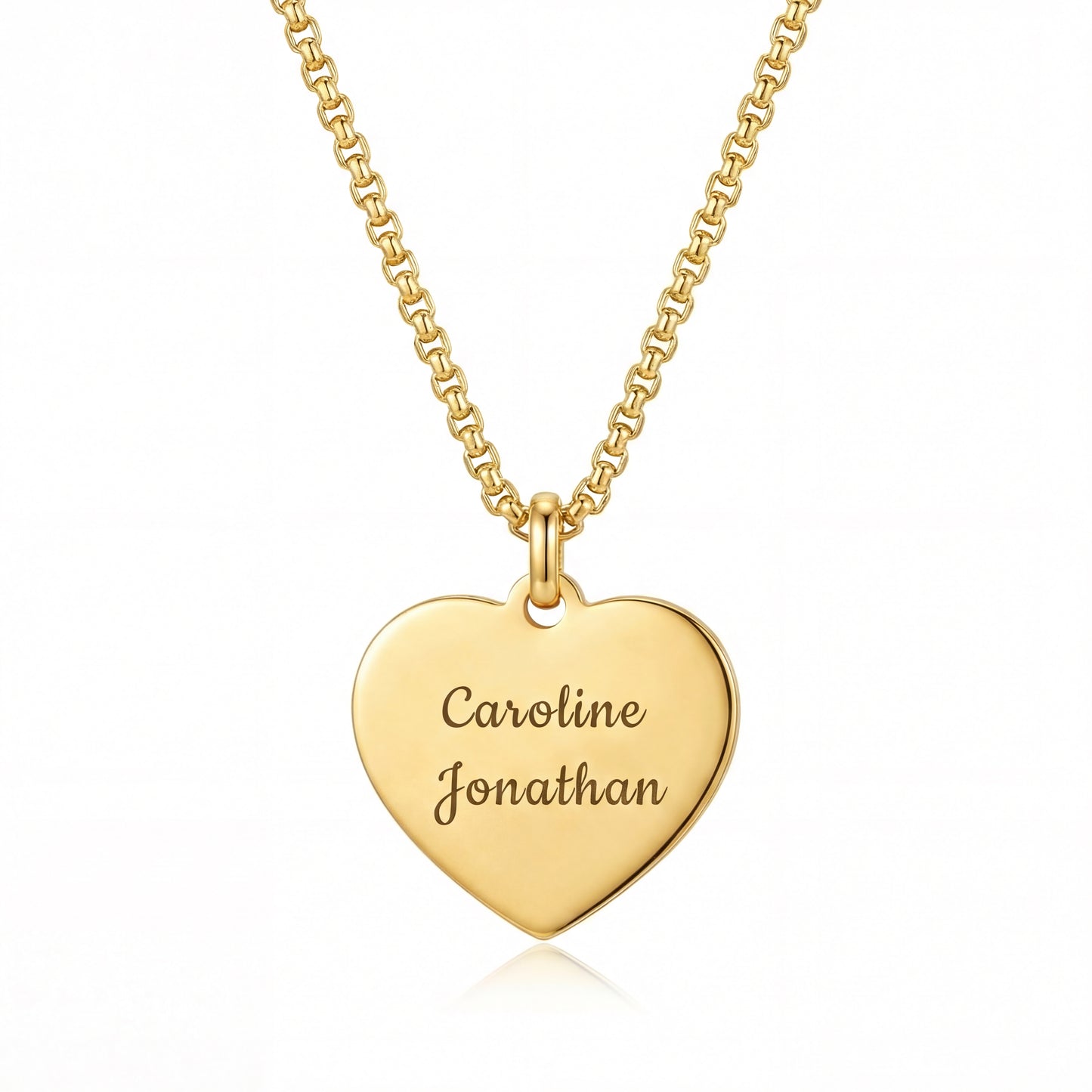 Collier cœur avec gravure personnalisée
