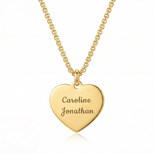 Collier cœur avec gravure personnalisée