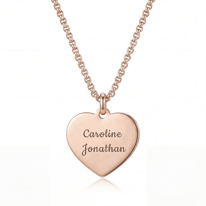 Collier cœur avec gravure personnalisée