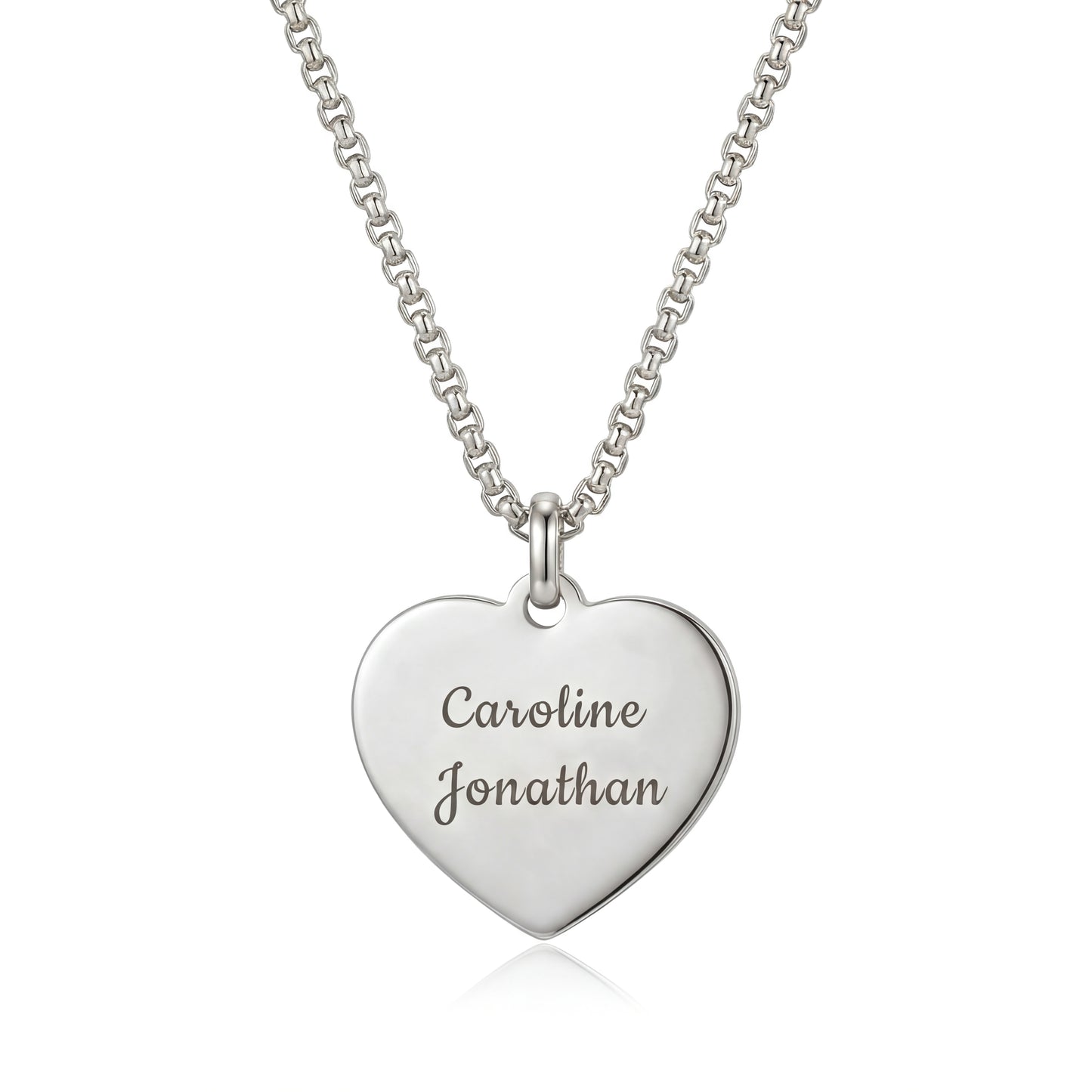 Collier cœur avec gravure personnalisée
