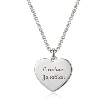 Collier cœur avec gravure personnalisée