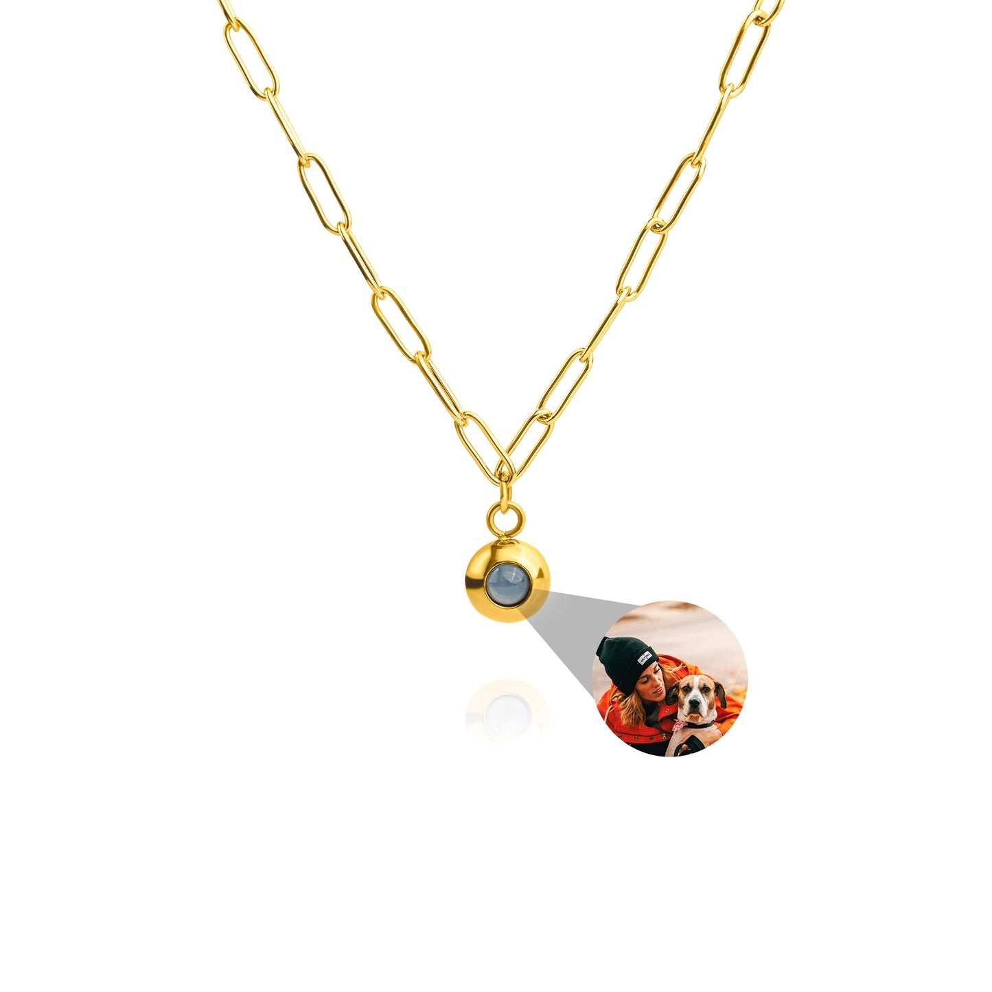 Collier photo personnalisé avec ta propre photo - Chaîne à maillons
