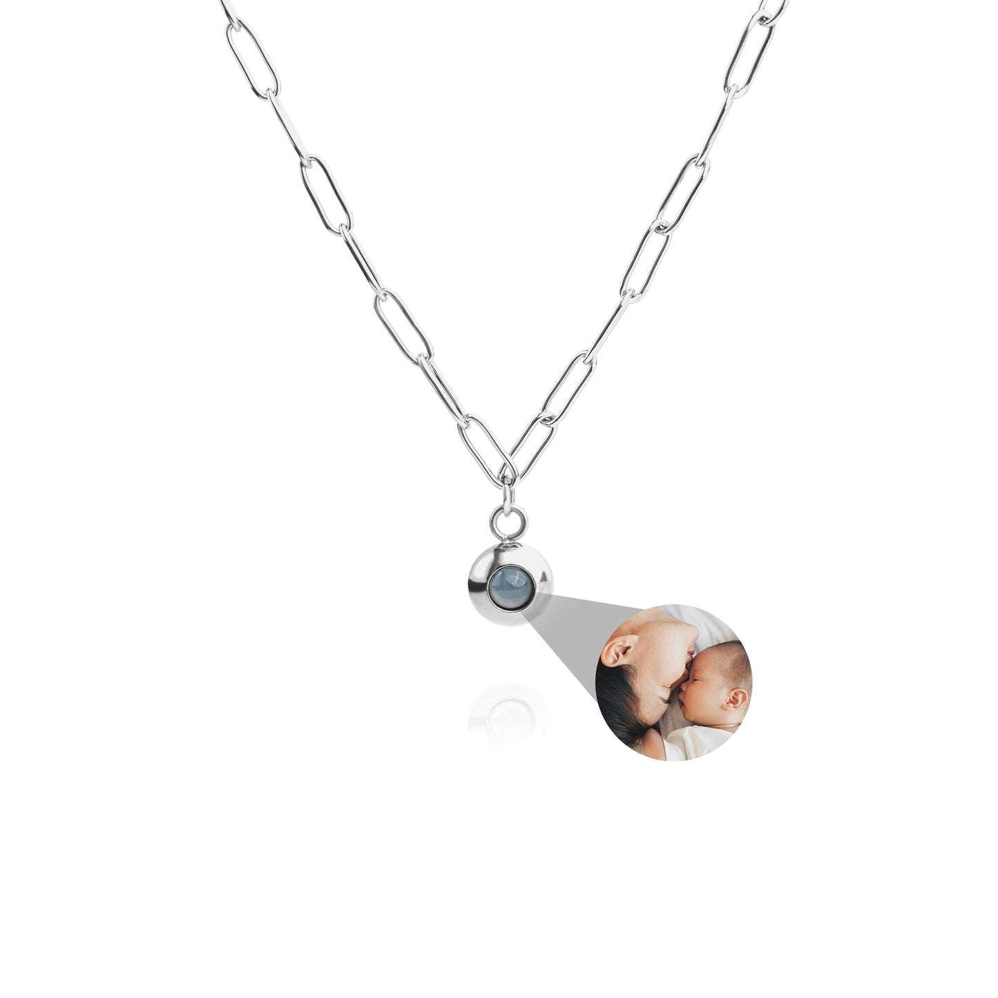 Collier photo personnalisé avec ta propre photo - Chaîne à maillons