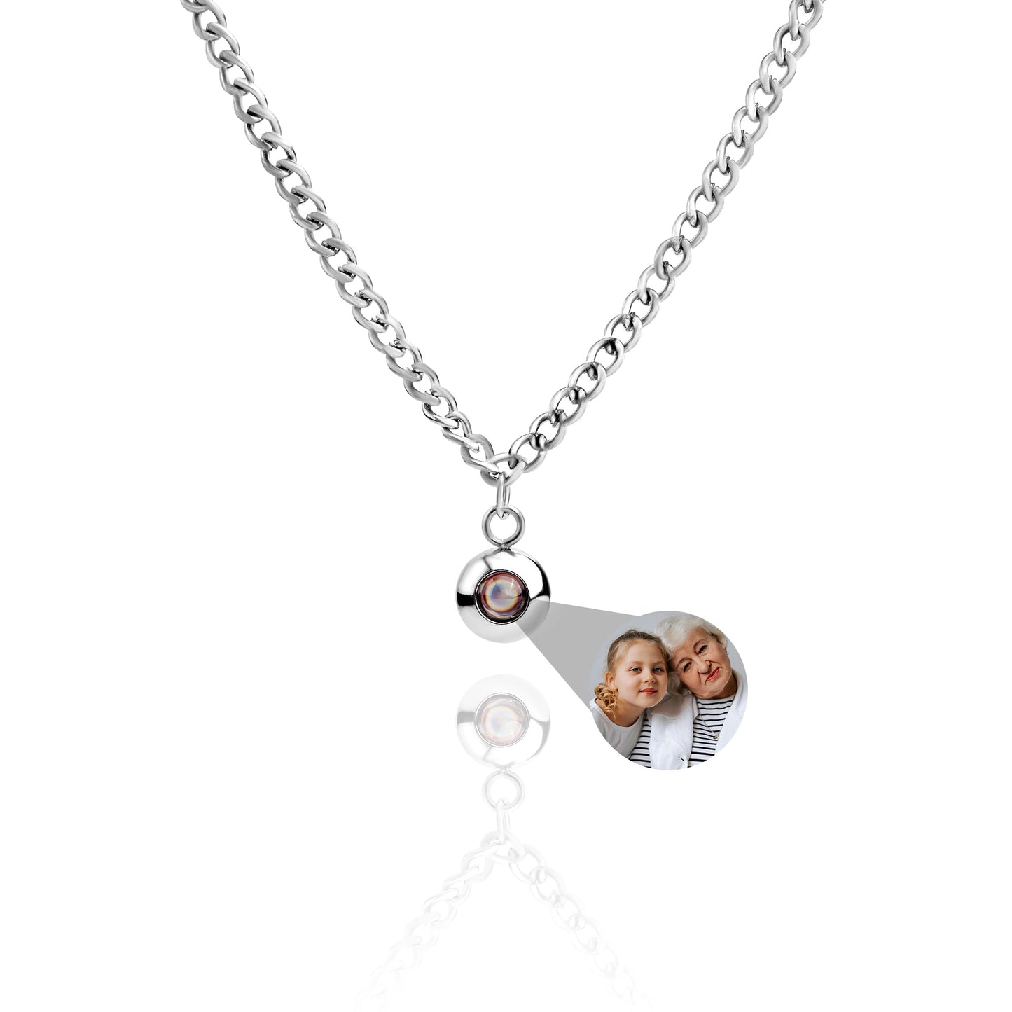 Collier photo personnalisé avec ta propre photo - Chaîne cubaine