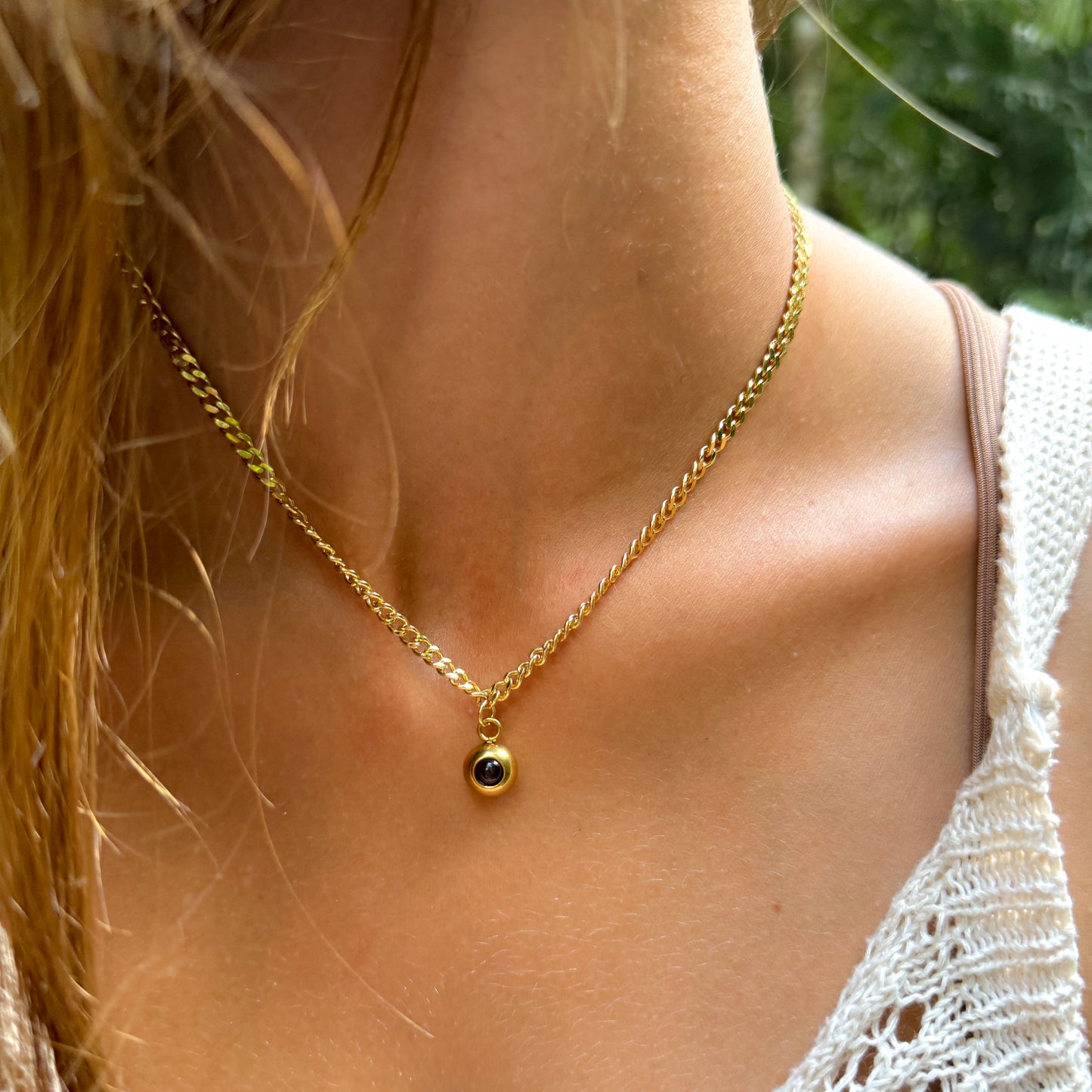 Collier photo personnalisé avec ta propre photo - Chaîne cubaine