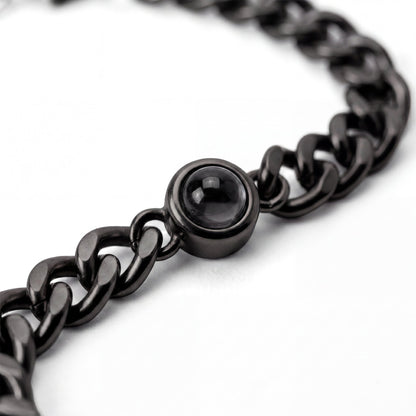 Bracelet photo personnalisé avec ta photo - Chaîne cubaine