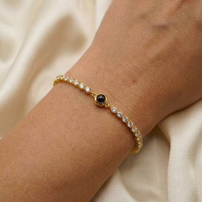 Bracelet photo personnalisé avec ta photo - Tennis Zirconia
