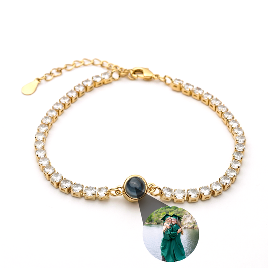 Bracelet photo personnalisé avec ta photo - Tennis Zirconia