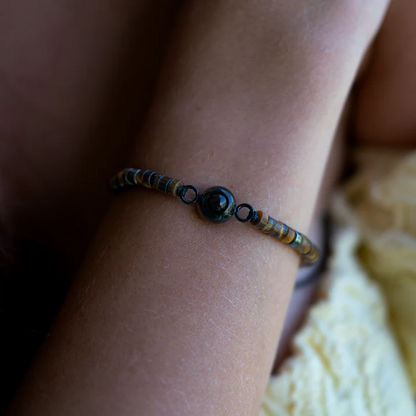 Bracelet photo personnalisé avec ta photo - Pierre Précieuse Heishi