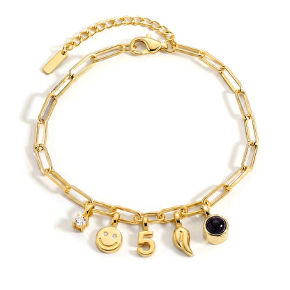 Bracelet Personnalisé avec Charms - Paperclip
