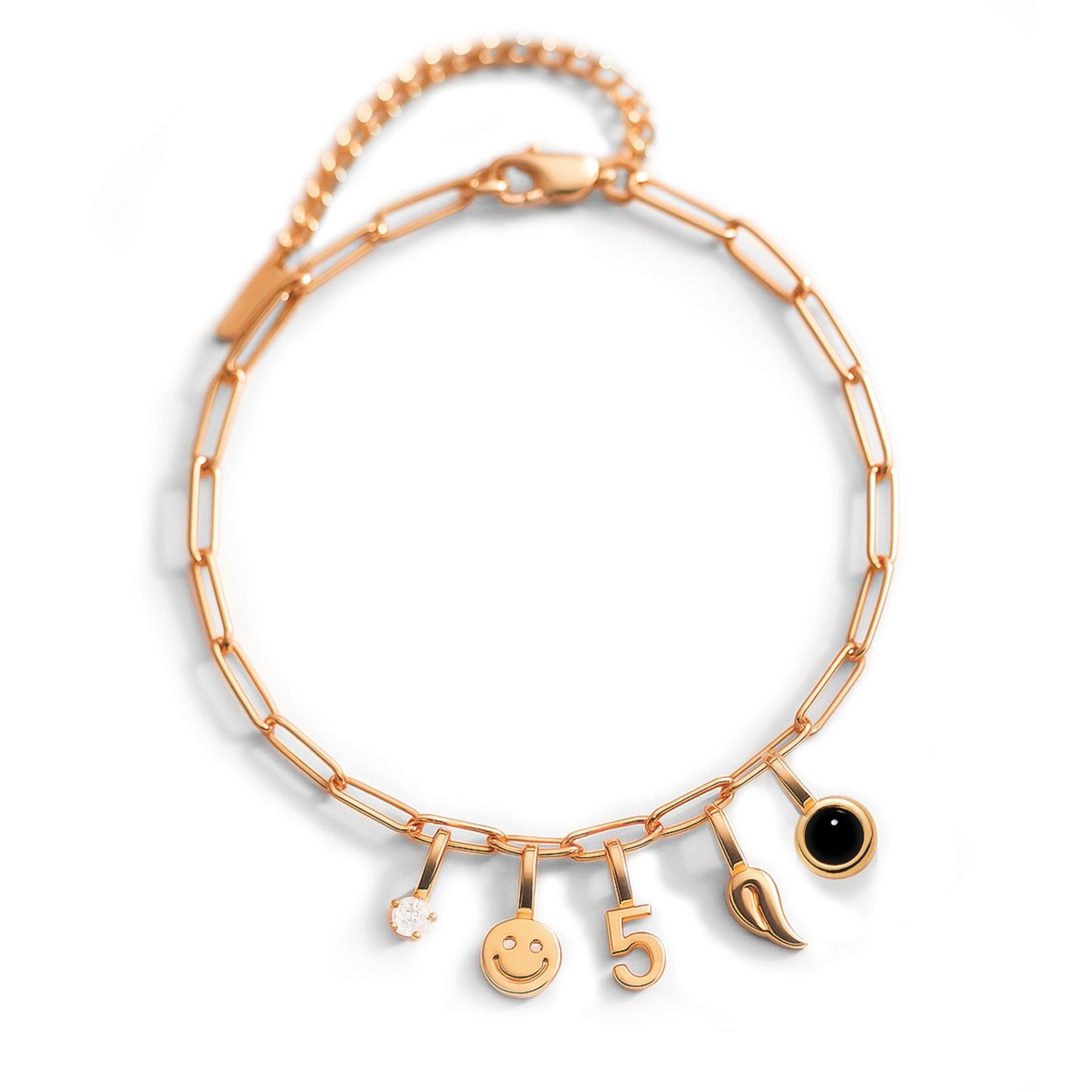 Bracelet Paperclip Charm - personnalisé