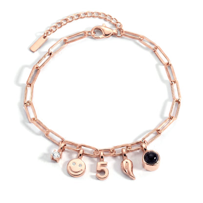 Bracelet Personnalisé avec Charms - Paperclip