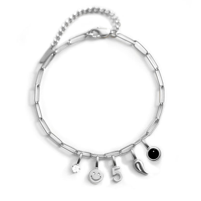 Bracelet Paperclip Charm - personnalisé