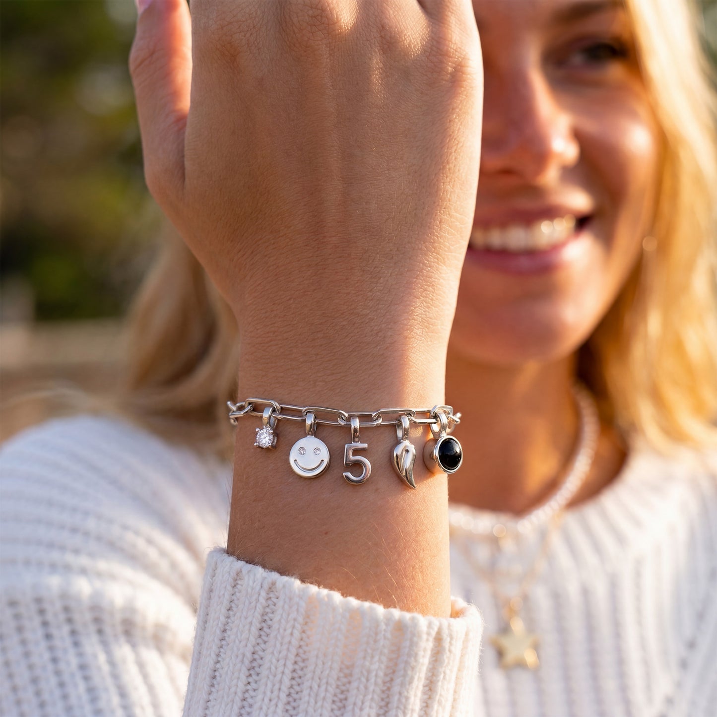 Bracelet Personnalisé avec Charms - Paperclip