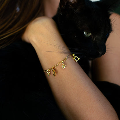 Bracelet Paperclip Charm - personnalisé