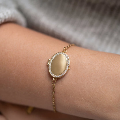 Bracelet médaillon avec photo - Ovale