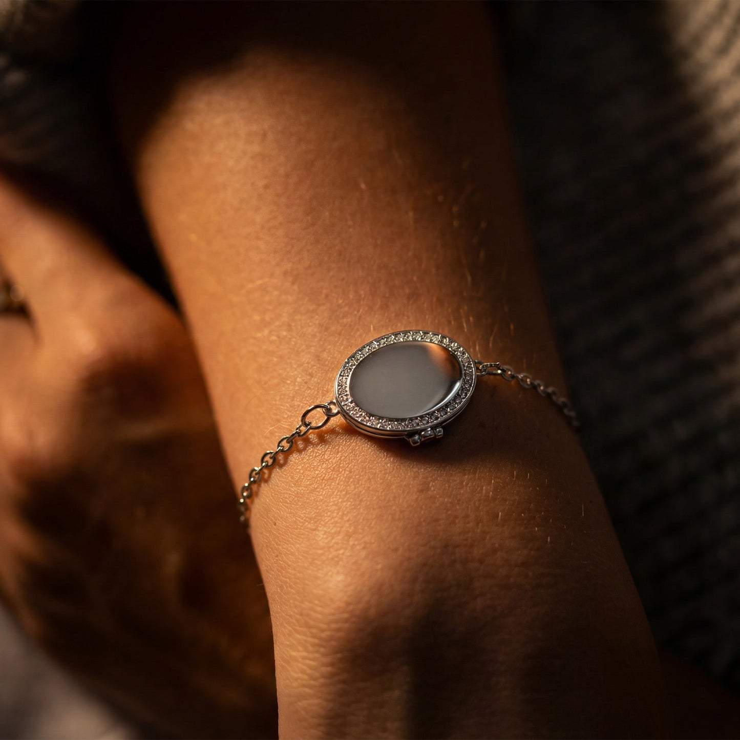 Bracelet médaillon avec photo - Ovale