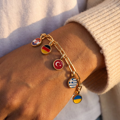 Bracelet à Charms Pays – Or