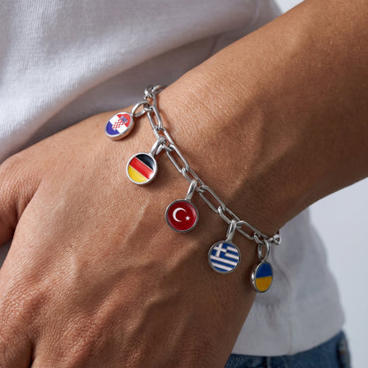 Bracelet à Charms Pays – Argent