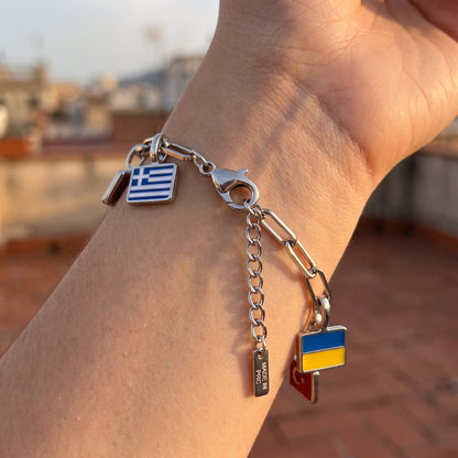 Bracelet à Charms Pays – Argent