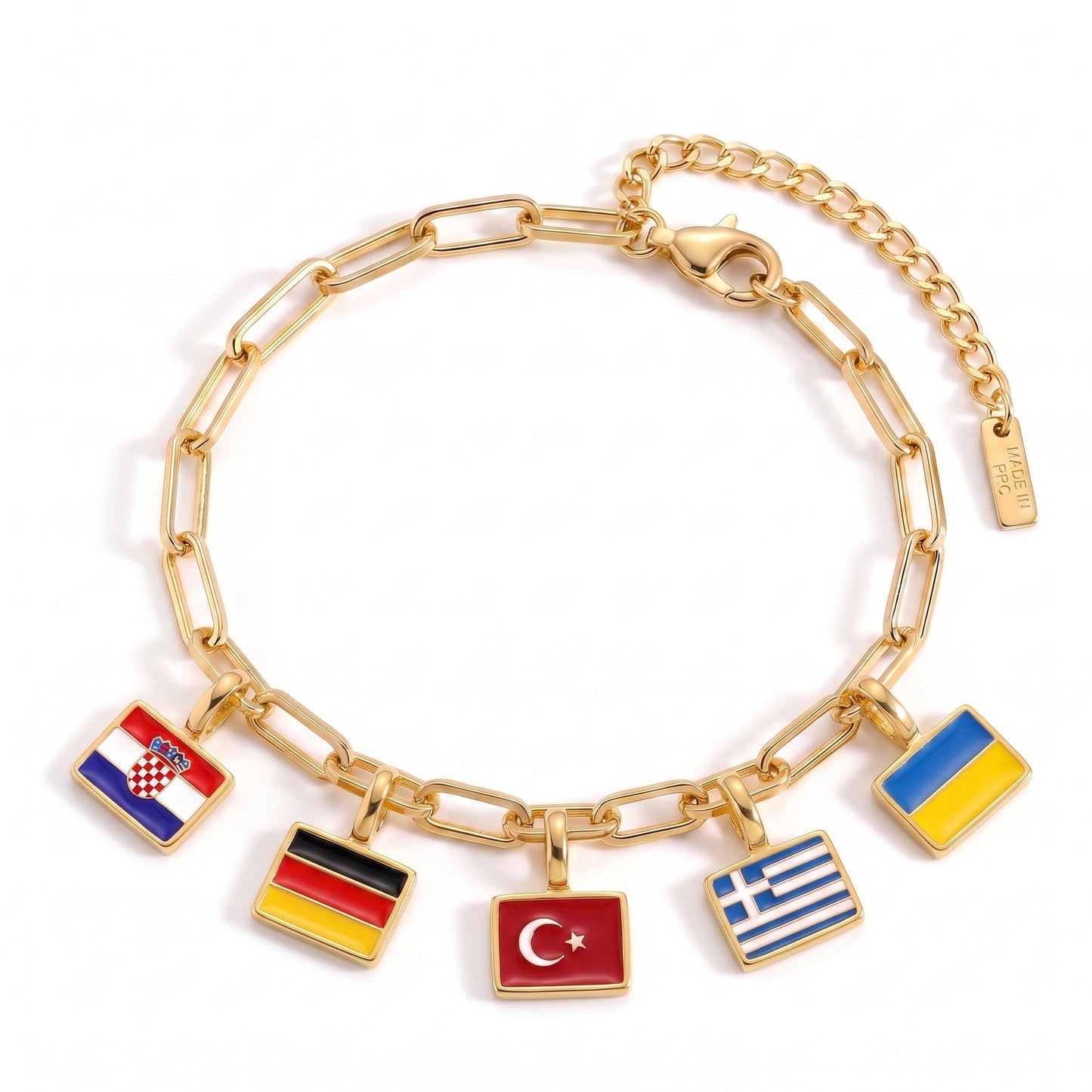 Bracelet à Charms Pays – Or