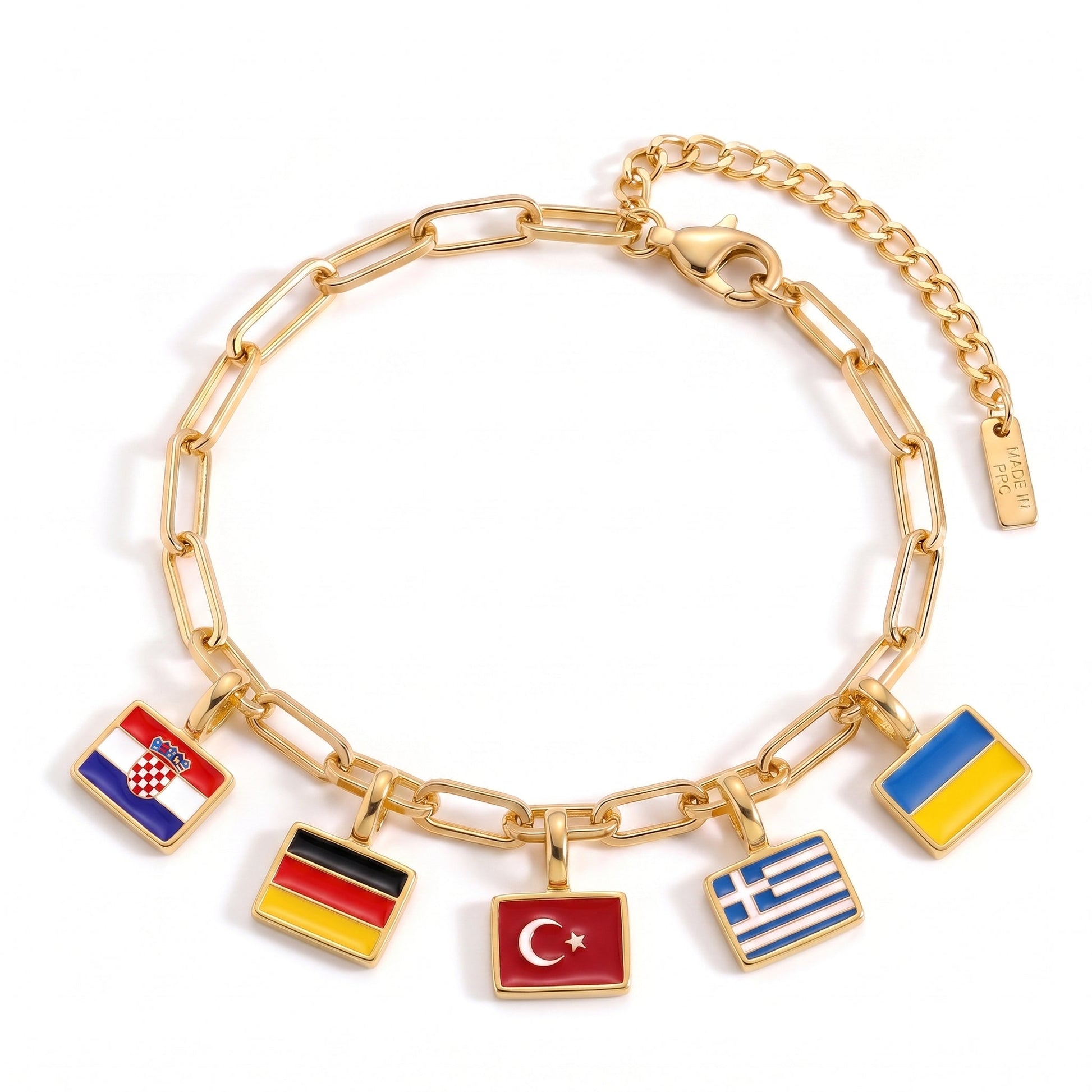 Bracelet à Charms Pays – Or