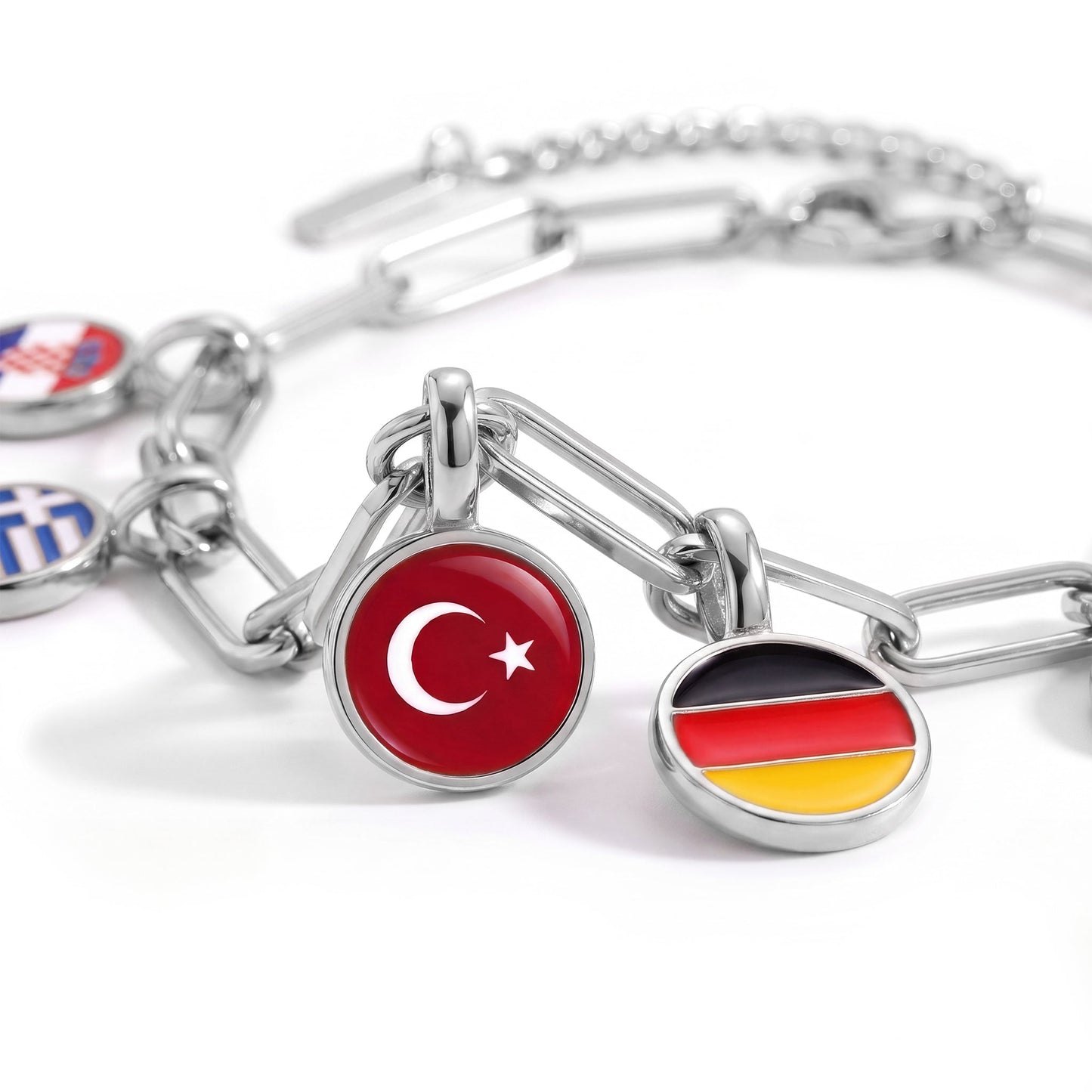 Bracelet à Charms Pays – Argent