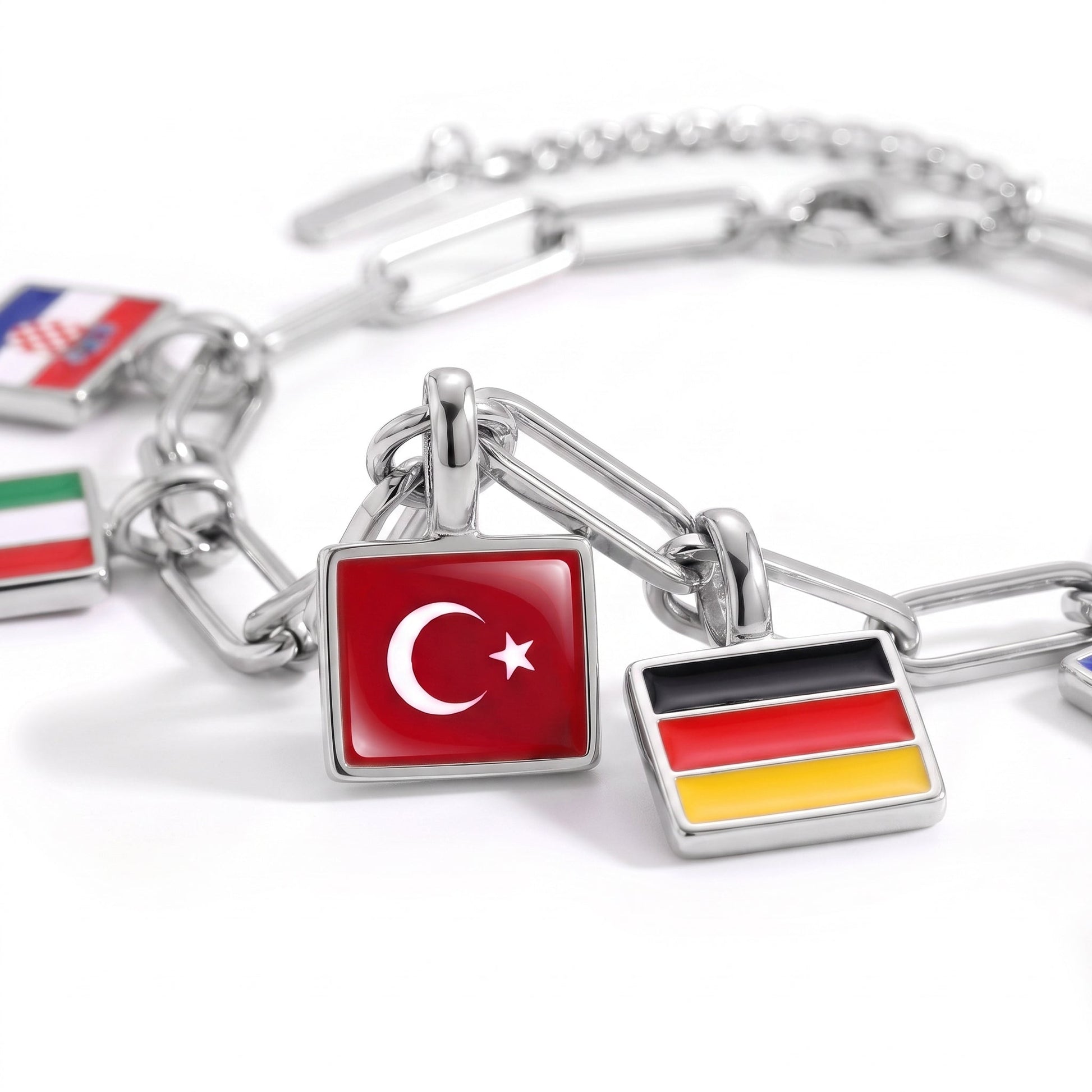 Bracelet à Charms Pays – Argent