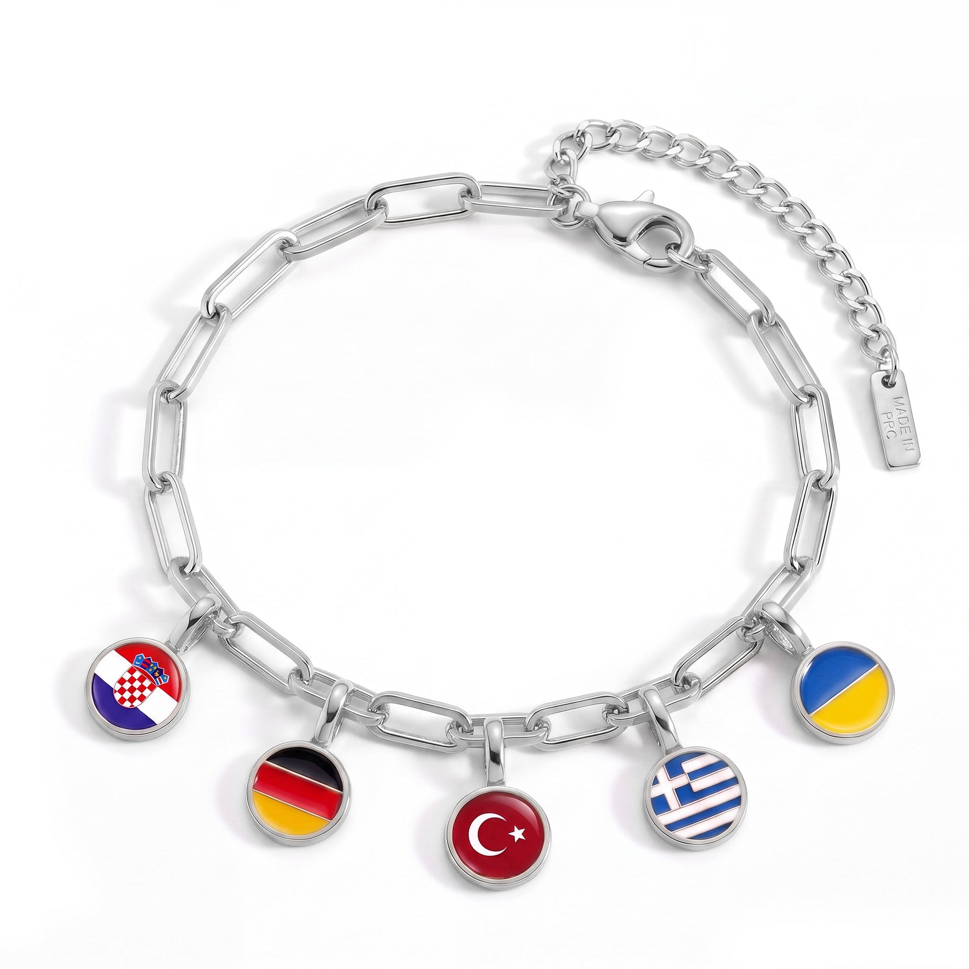 Bracelet à Charms Pays – Argent