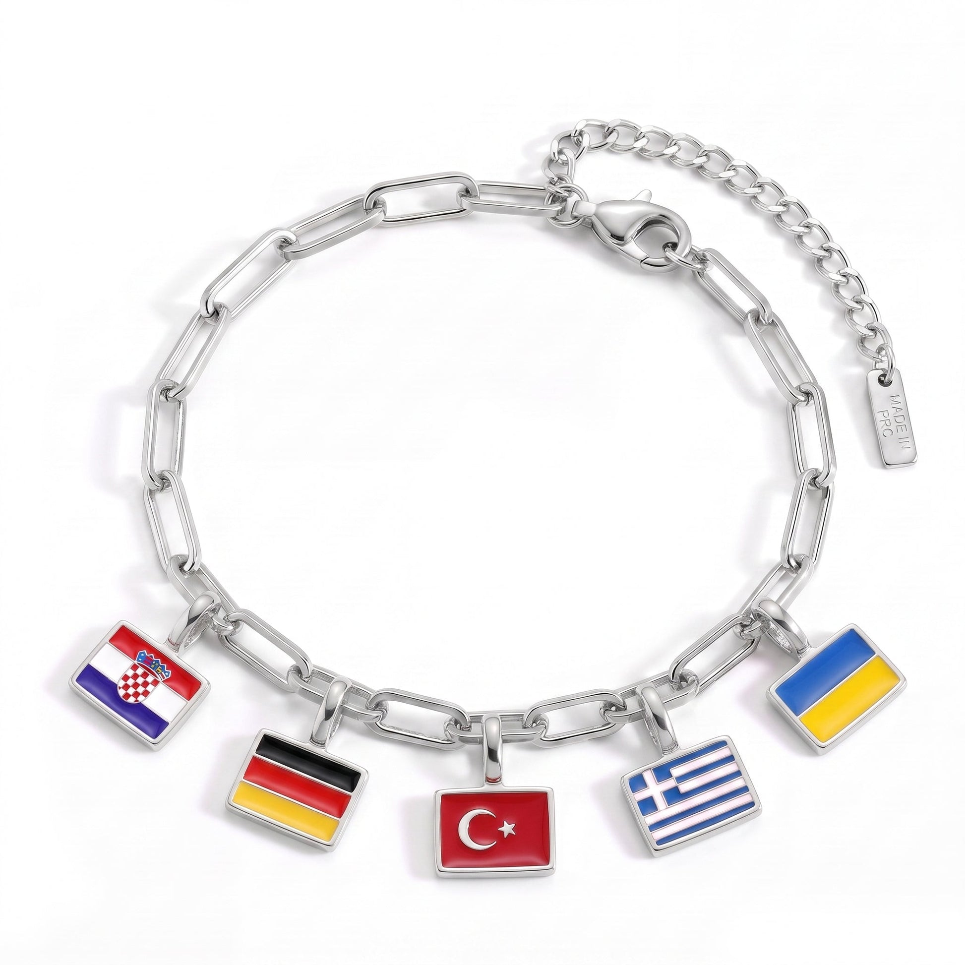 Bracelet à Charms Pays – Argent