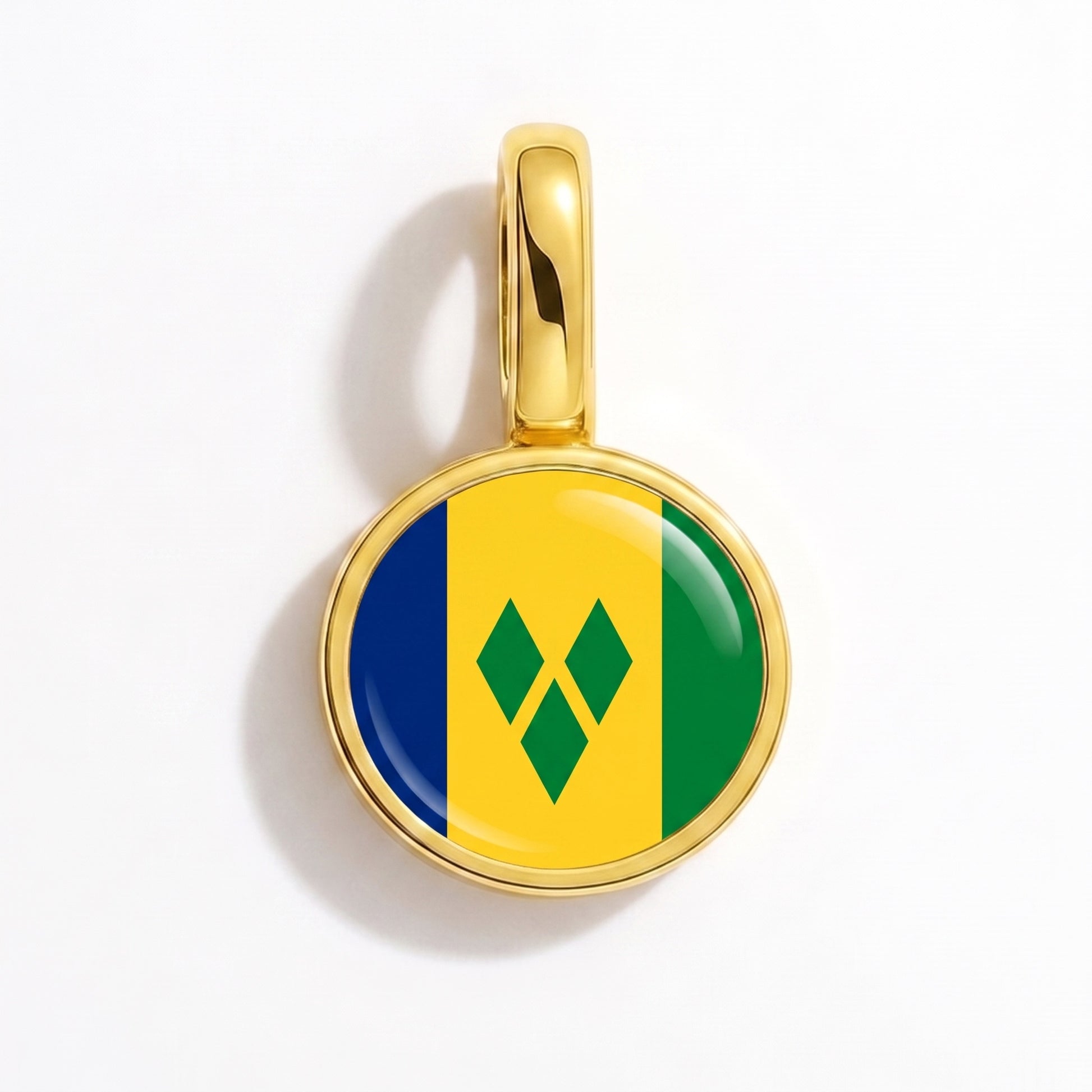 Charm drapeau Saint-Vincent-et-les-Grenadines – rond or