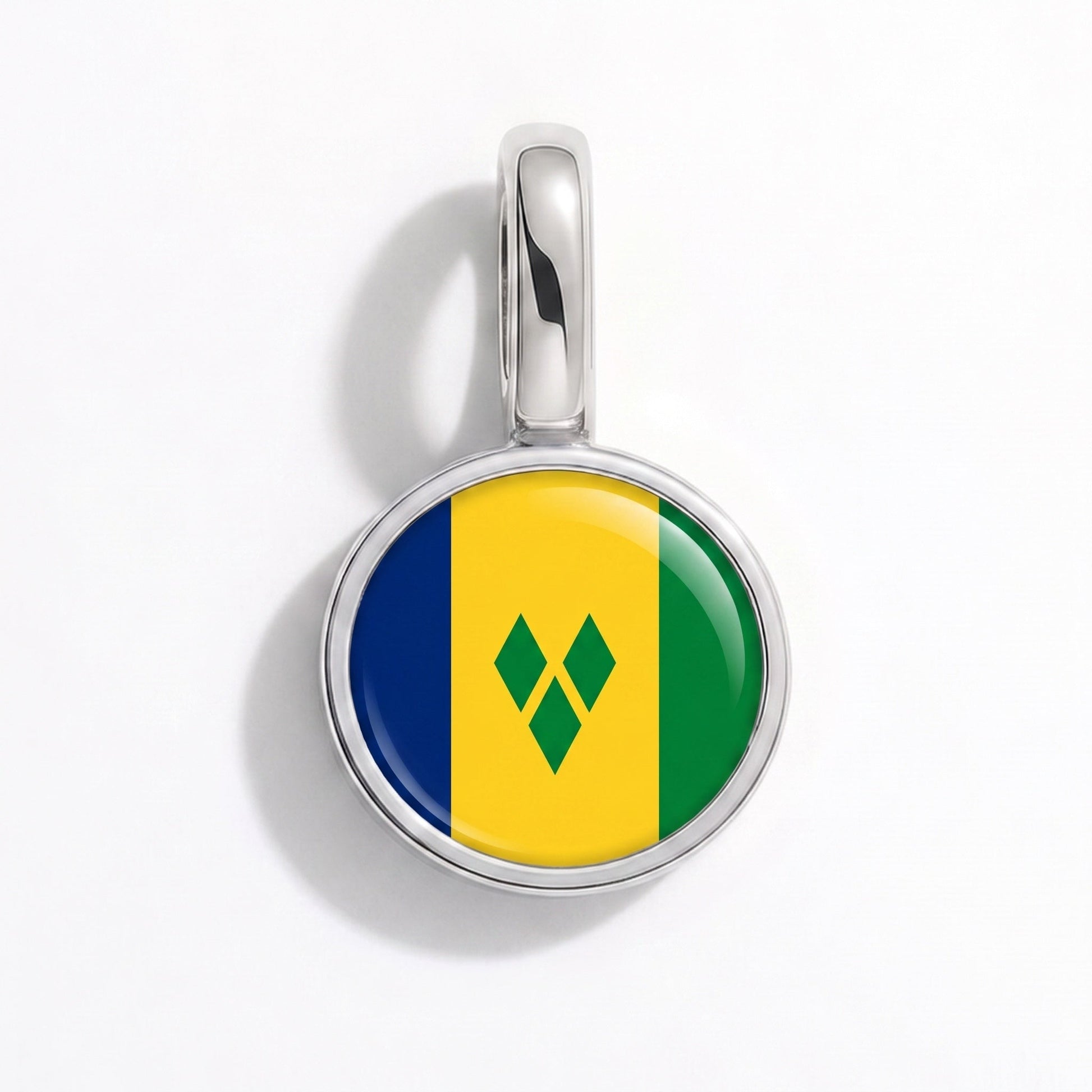 Charm drapeau Saint-Vincent-et-les-Grenadines – rectangulaire argent
