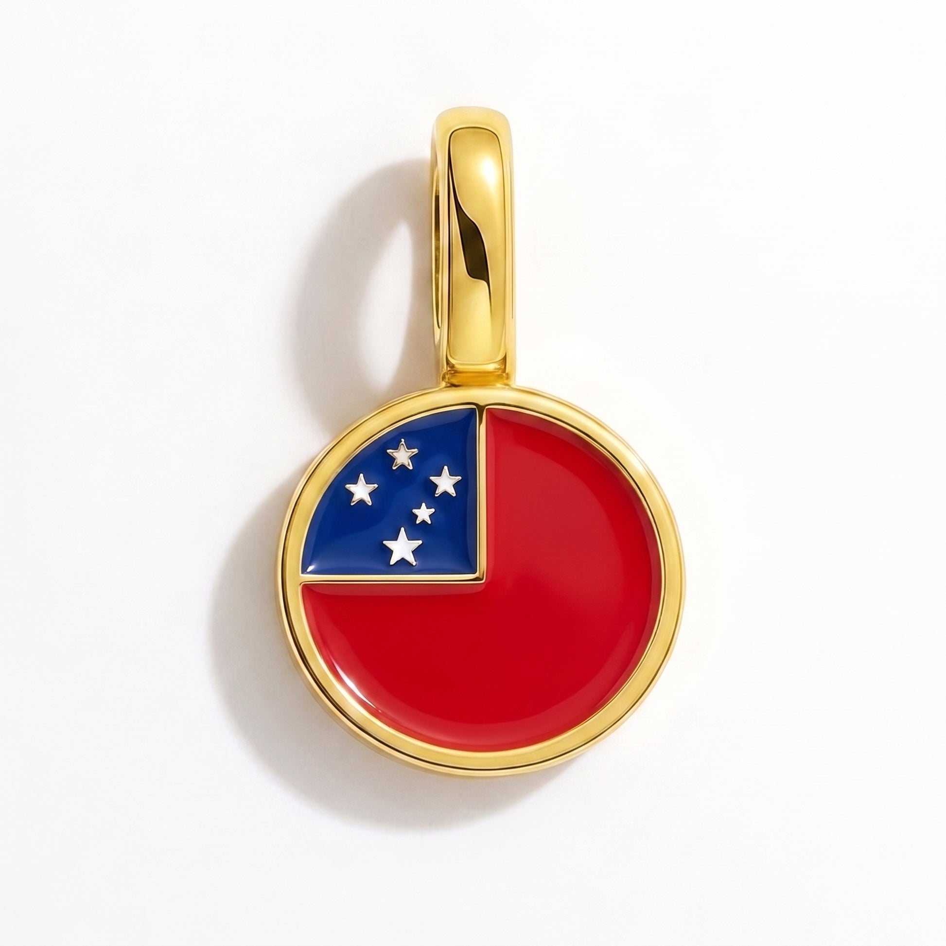 Charm drapeau Samoa – rond or