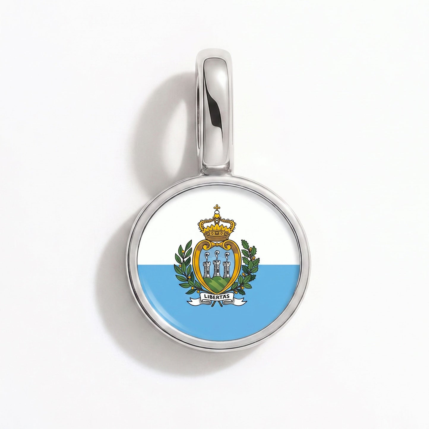Charm drapeau Saint-Marin – rectangulaire argent