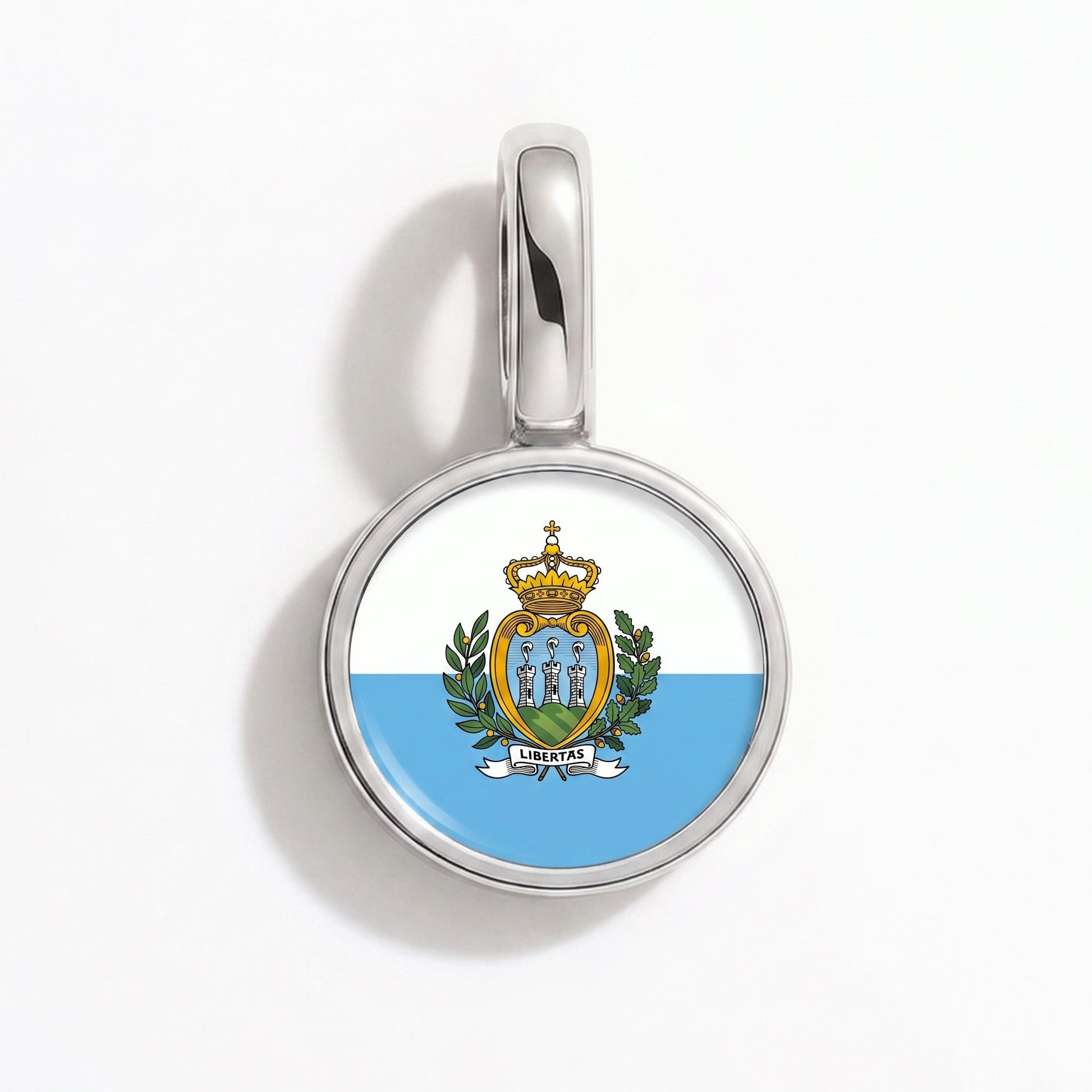 Charm drapeau Saint-Marin – rectangulaire argent