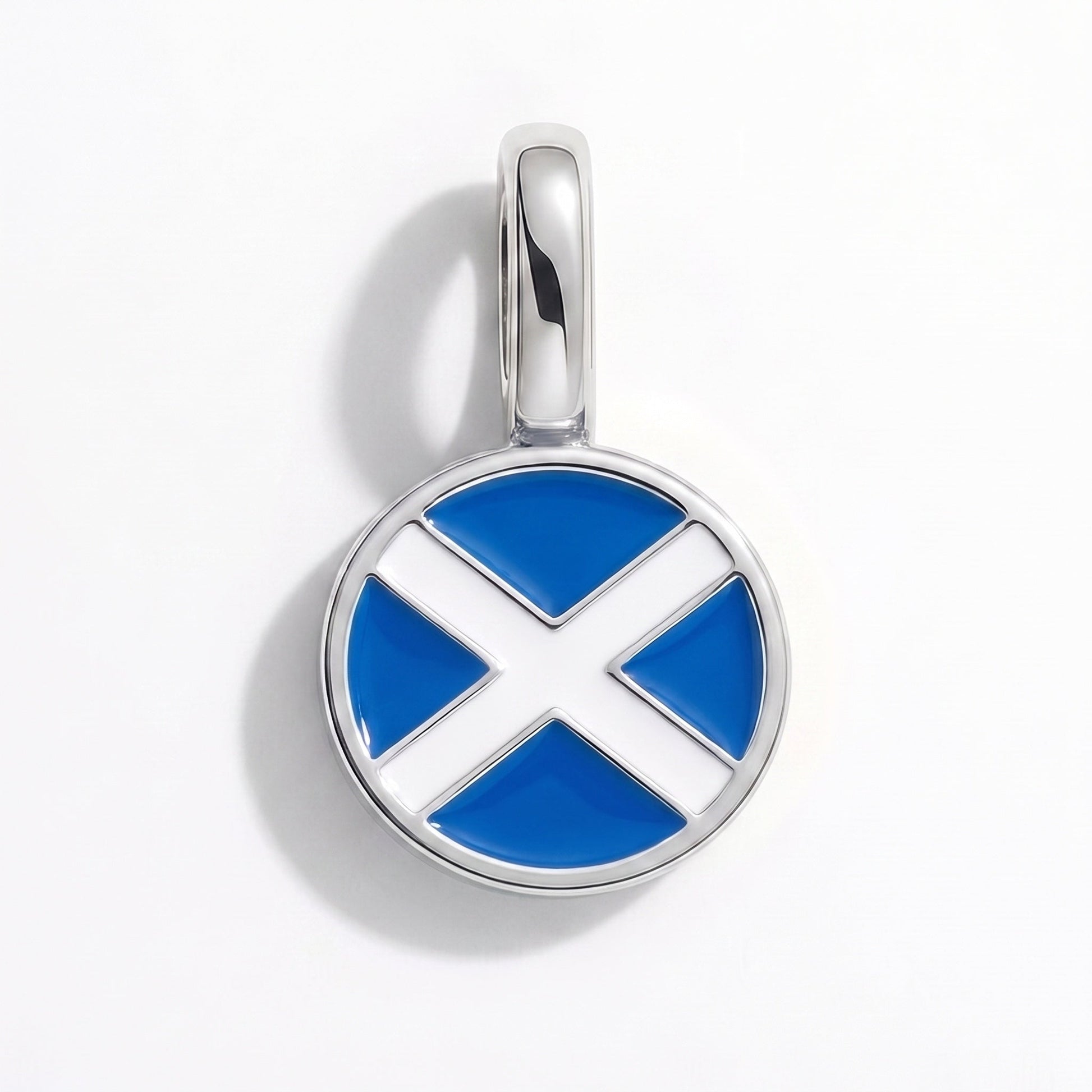 Charm drapeau Écosse – rectangulaire argent