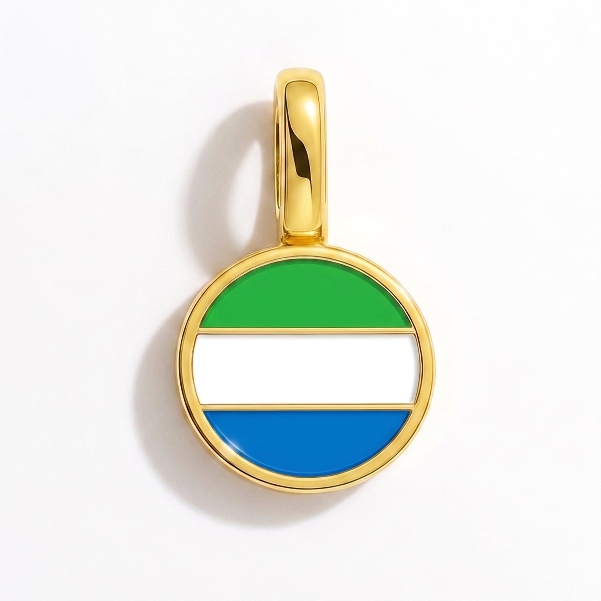 Charm drapeau Sierra Leone – rond or