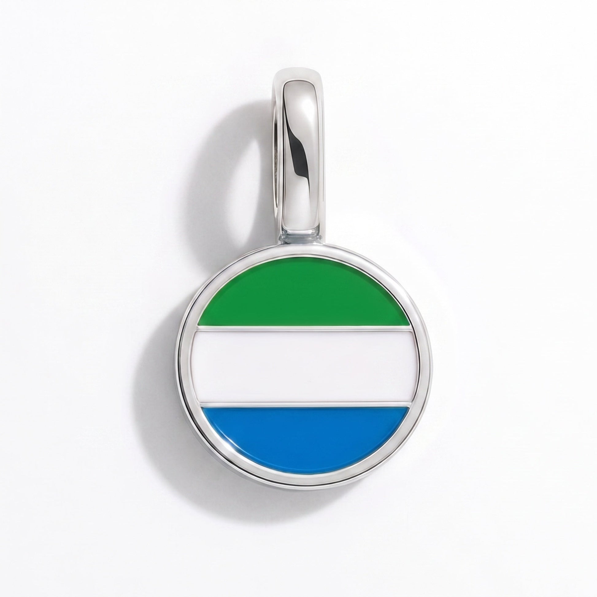 Charm drapeau Sierra Leone – rectangulaire argent