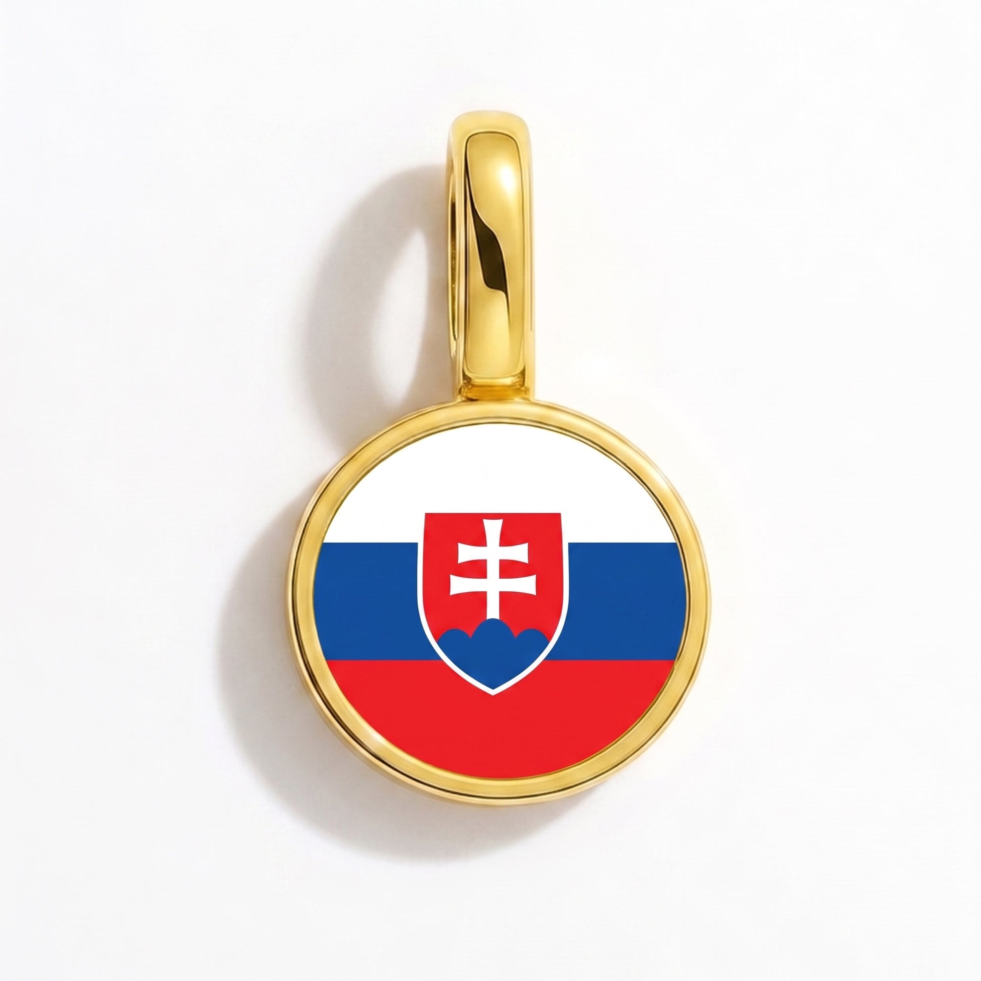 Charm drapeau Slovaquie – rond or