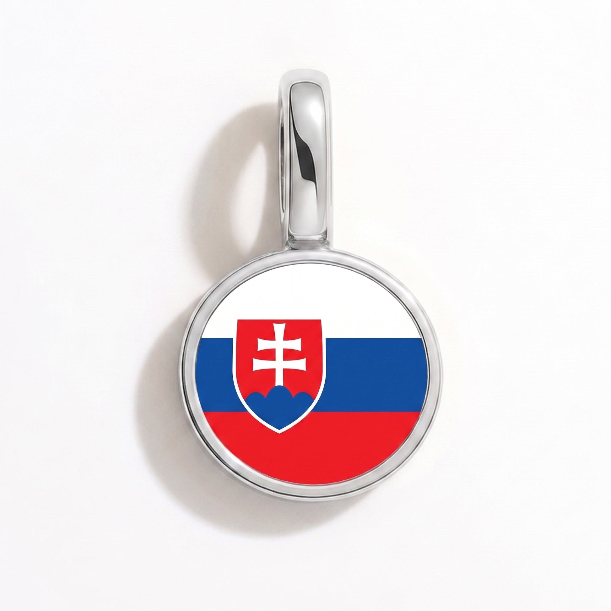 Charm drapeau Slovaquie – rectangulaire argent