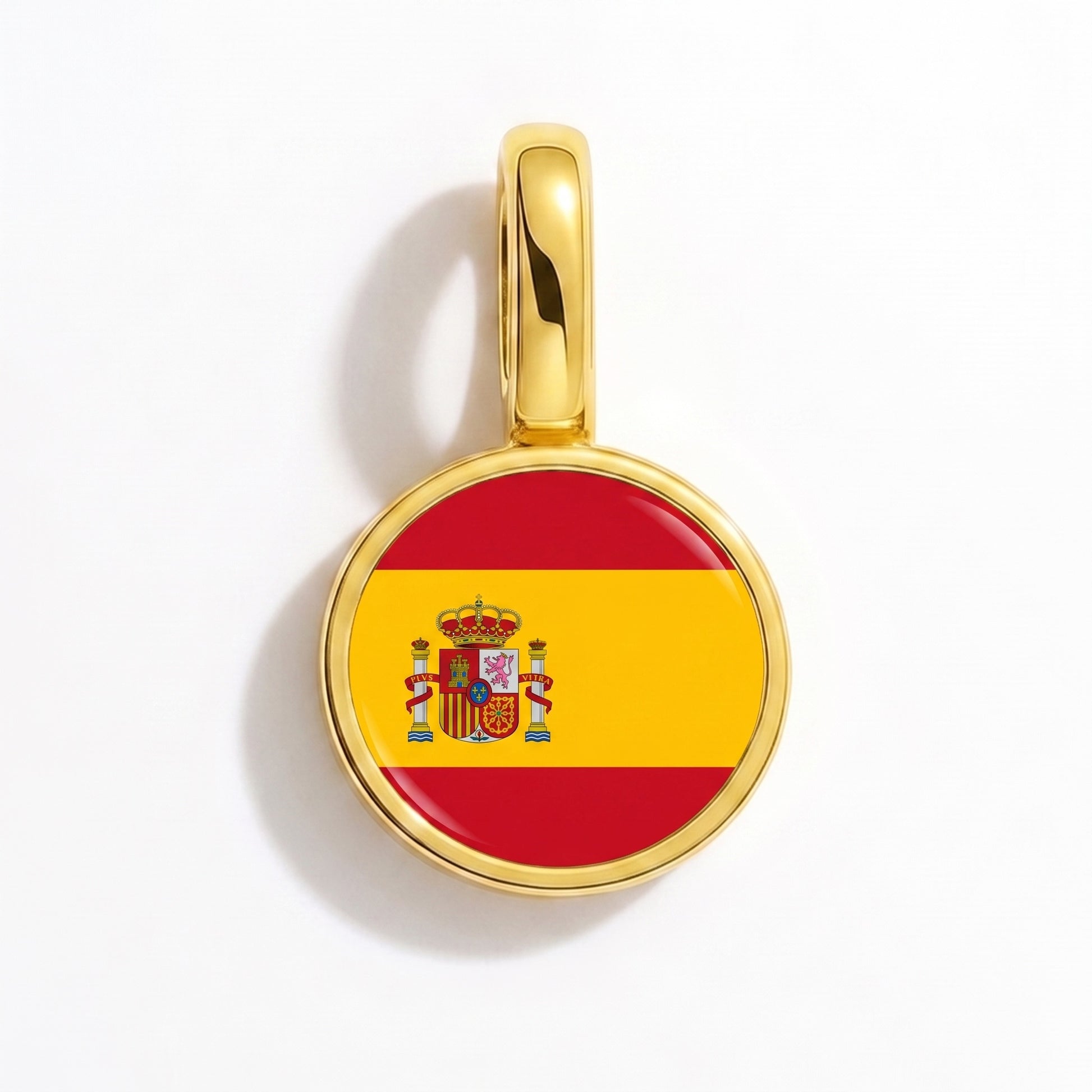 Charm drapeau Espagne – rond or