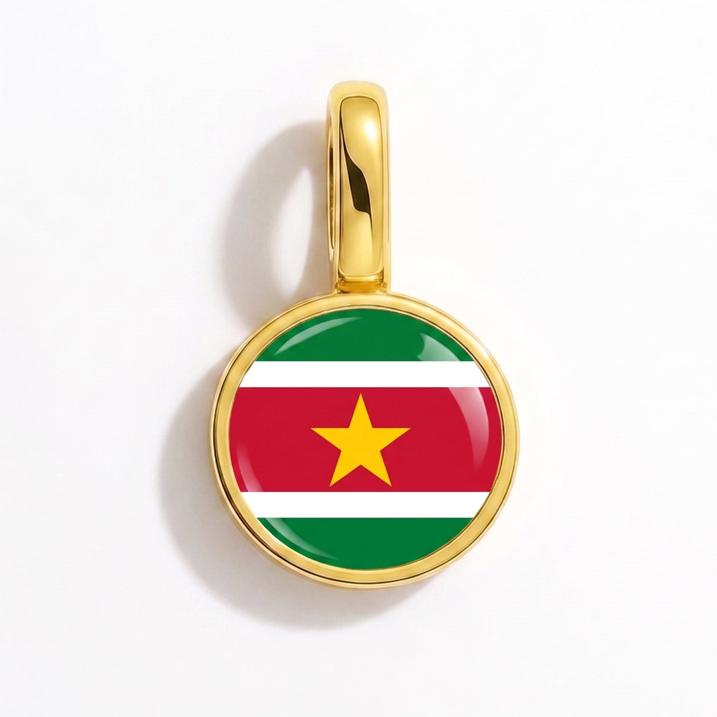 Charm drapeau Suriname – rectangulaire or