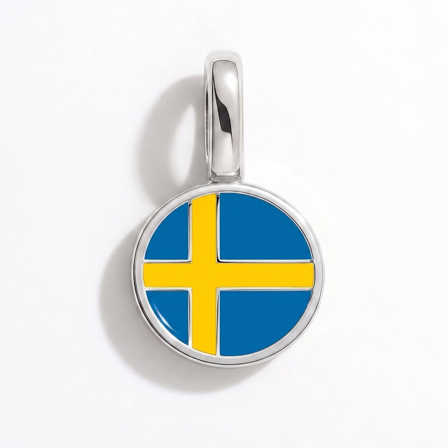 Charm drapeau Suède – rectangulaire argent