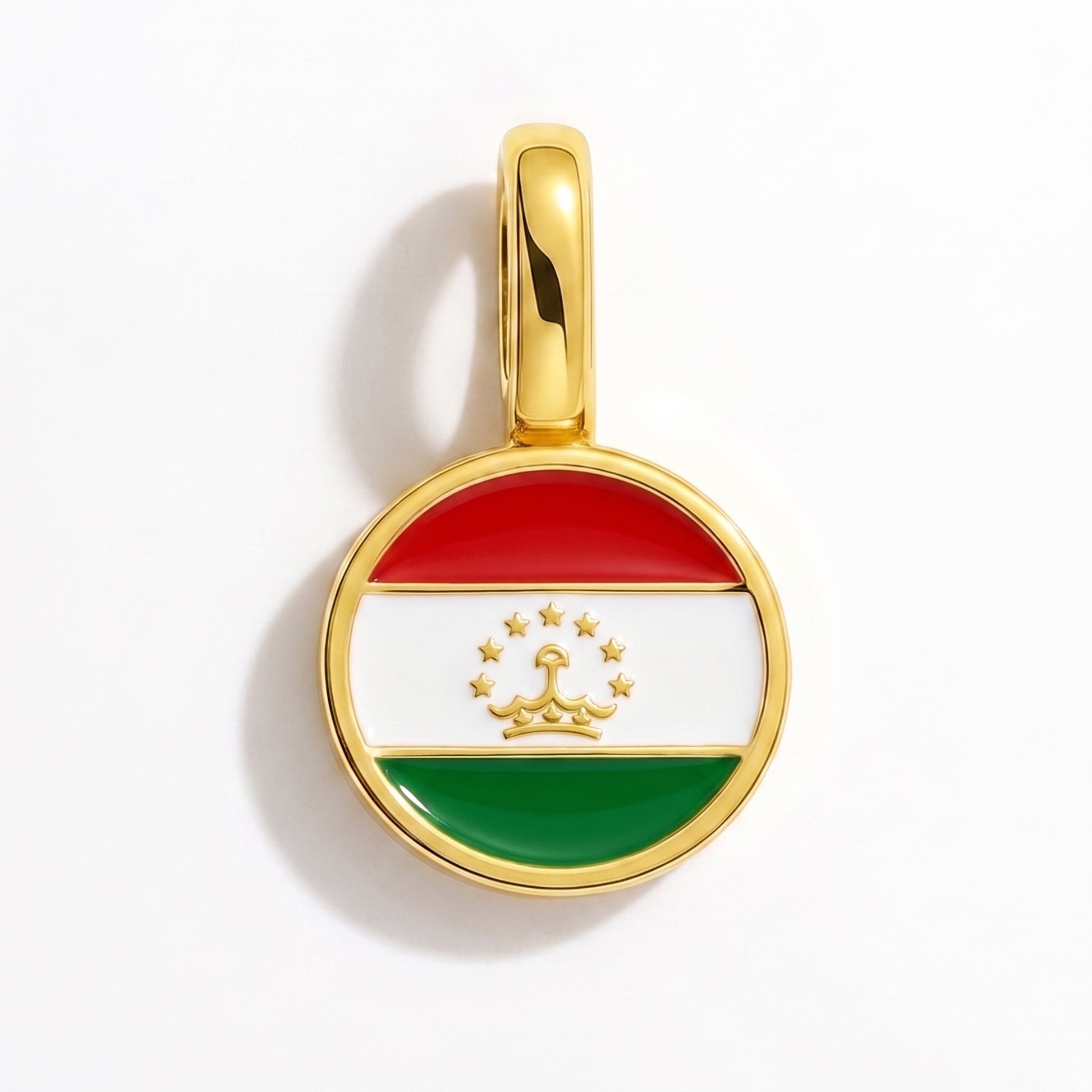 Charm drapeau Tadjikistan – rond or