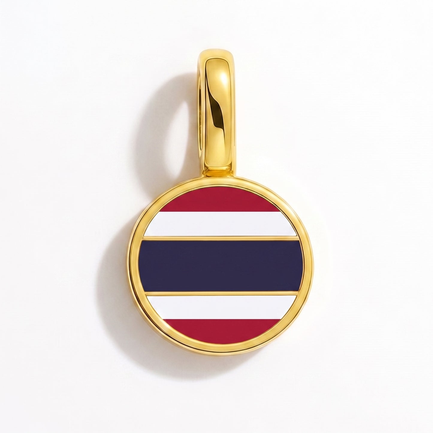 Charm drapeau Thaïlande – rond or
