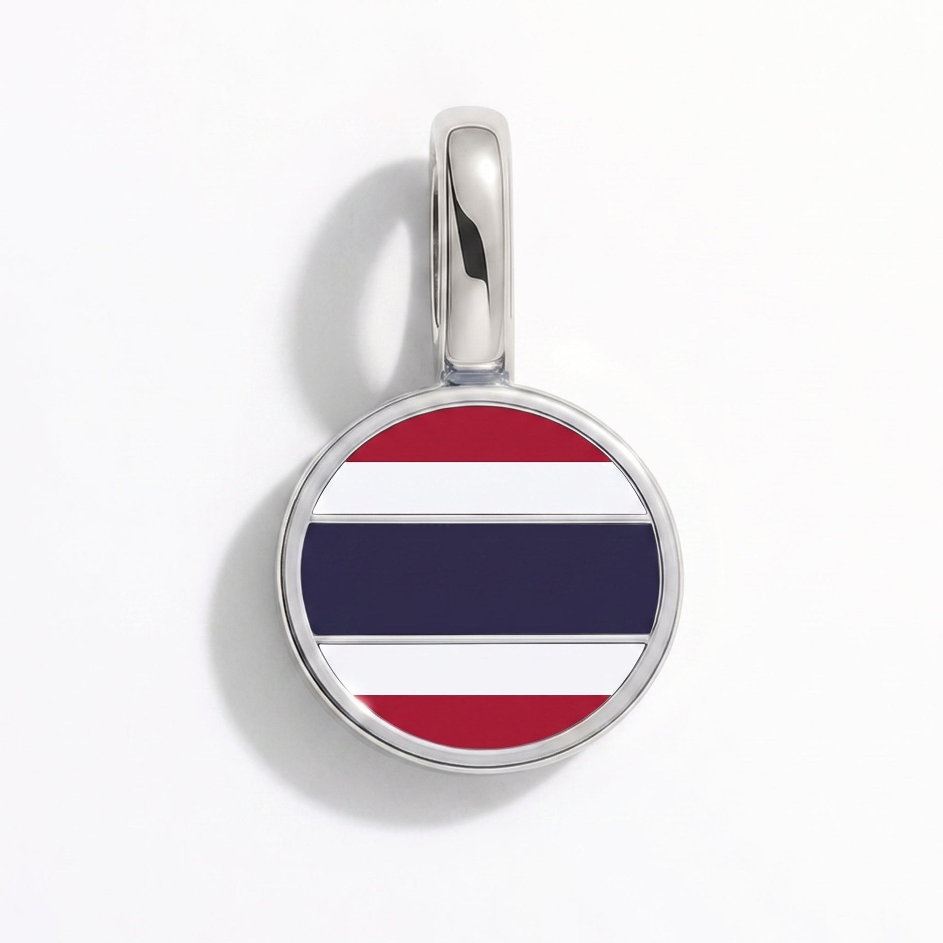 Charm drapeau Thaïlande – rectangulaire argent