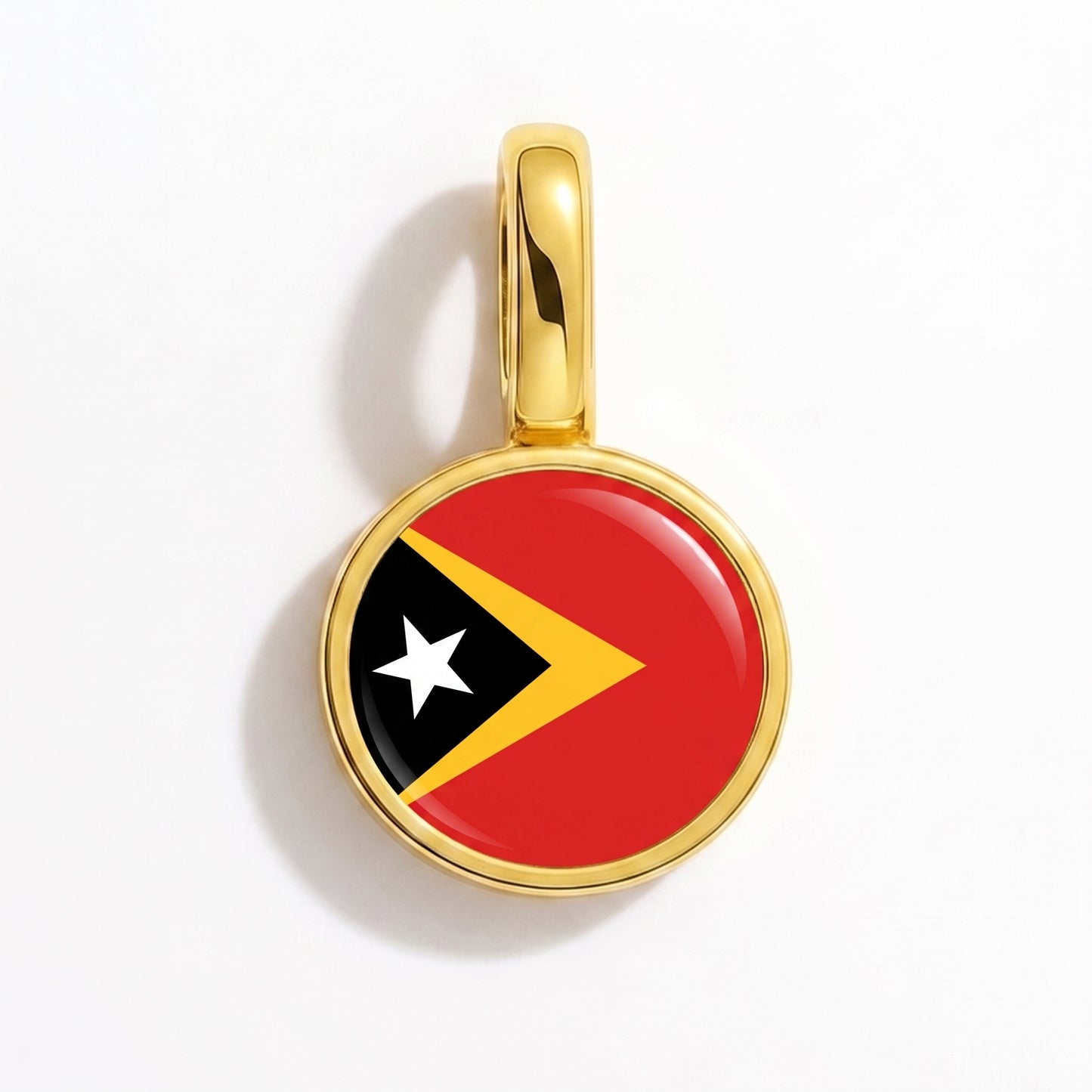 Charm drapeau Timor oriental – rond or