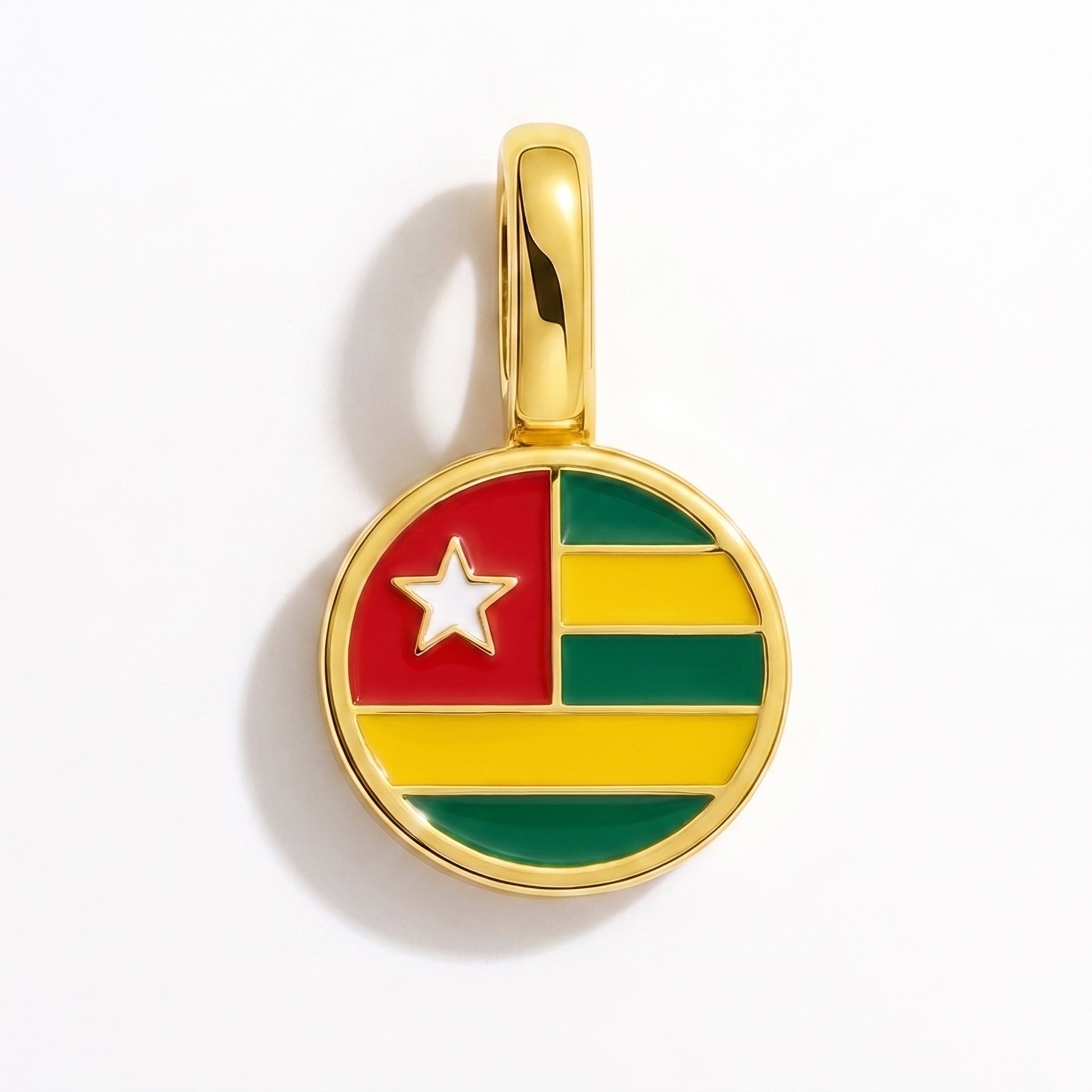 Charm drapeau Togo – rond or