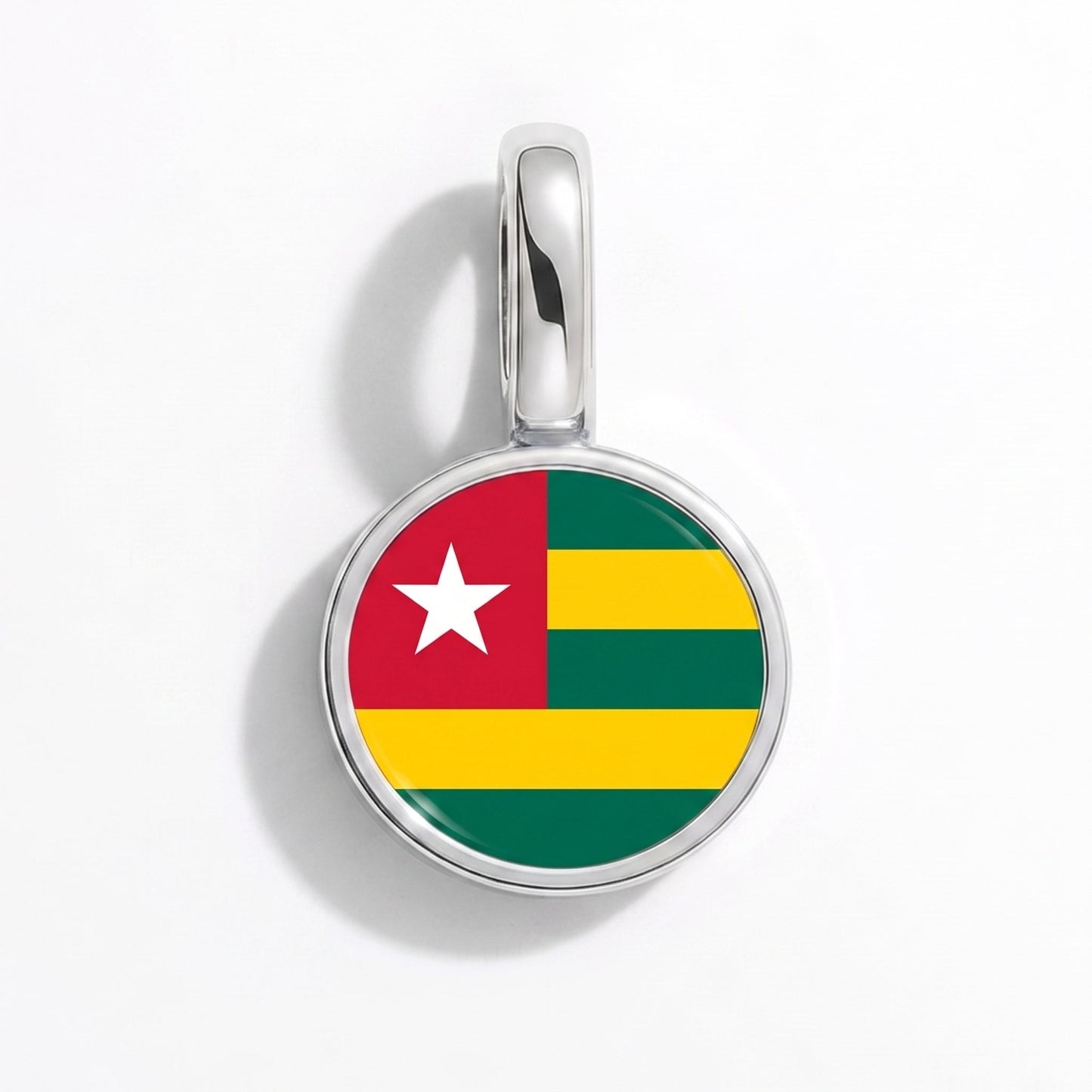 Charm drapeau Togo – rectangulaire argent